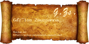 Gálos Zsuzsanna névjegykártya